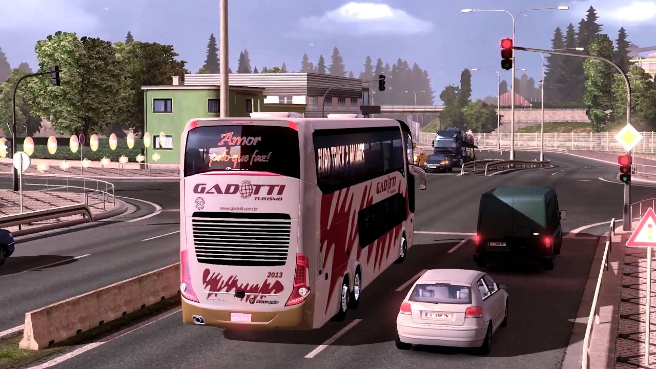 Euro Truck Simulator 2 Bus trip with Marcopolo G7 1800DD Volvo part1