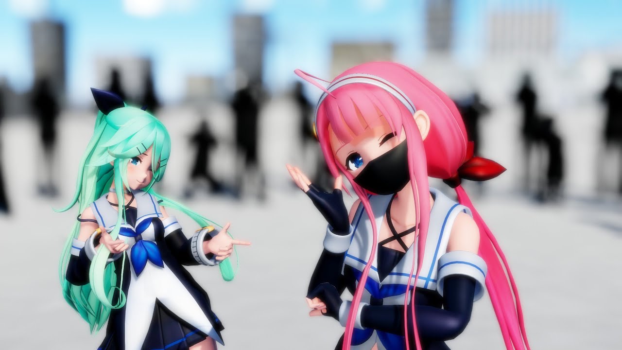 【MMD 艦これ】バブリン 江風 山風 海風