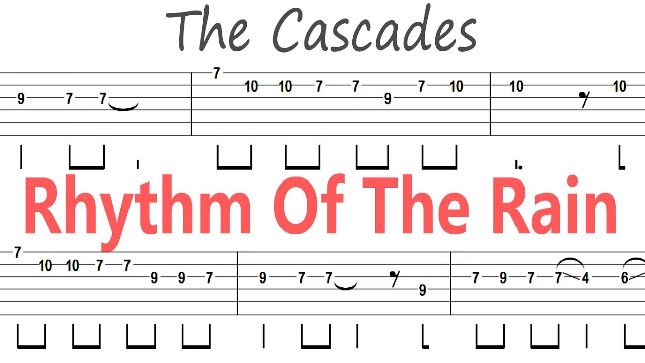 The Cascades - Rhythm Of The Rain / Guitar Solo Tab+BackingTrack