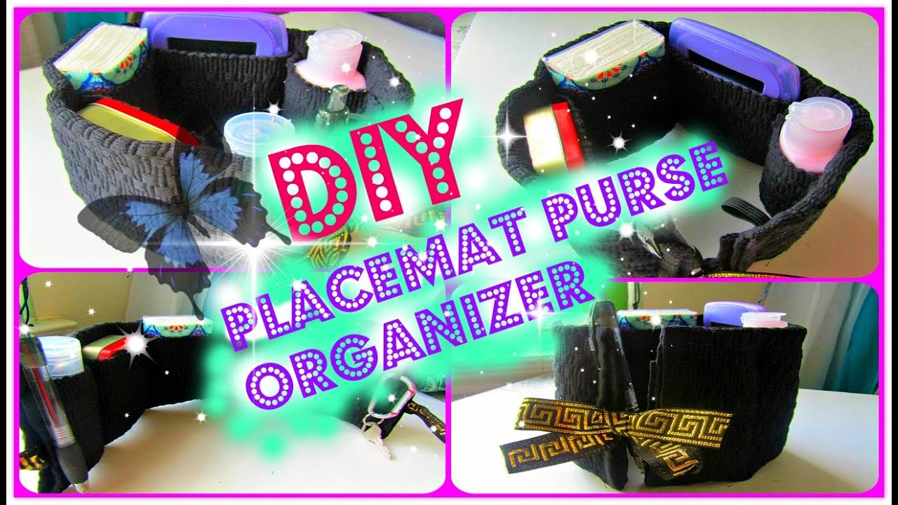DIY Placemat Purse Organizer