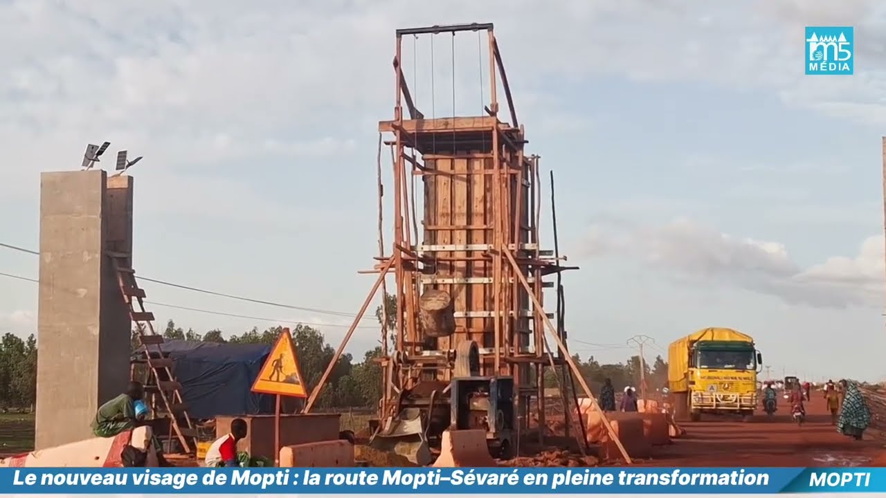 Le nouveau visage de Mopti : la route Mopti–Sévaré en pleine transformation | M5 Média 