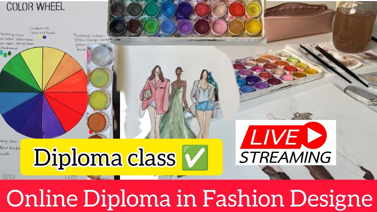 DIPLOMA ( Batch 18/ 2022 )  Class ✅  ONLINE FASHION  DESIGN  Course CERTIFICATED