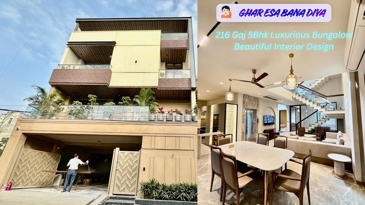 Bungalow Tour 216 Gaj 5Bhk Ultra Luxurious House Beautiful Interior Work ForSale Kothi in JaipurCity