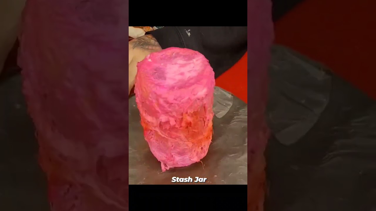 Creating a Pink monster skin stash jar #creepy #specialeffects #shorts