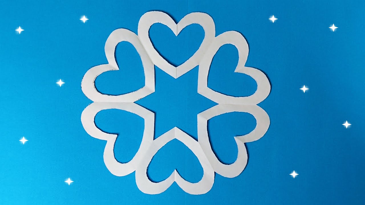 ПРОСТАЯ СНЕЖИНКА из бумаги формата А 4 /Простые снежинки на окна/A SIMPLE SNOWFLAKE made of A4 paper