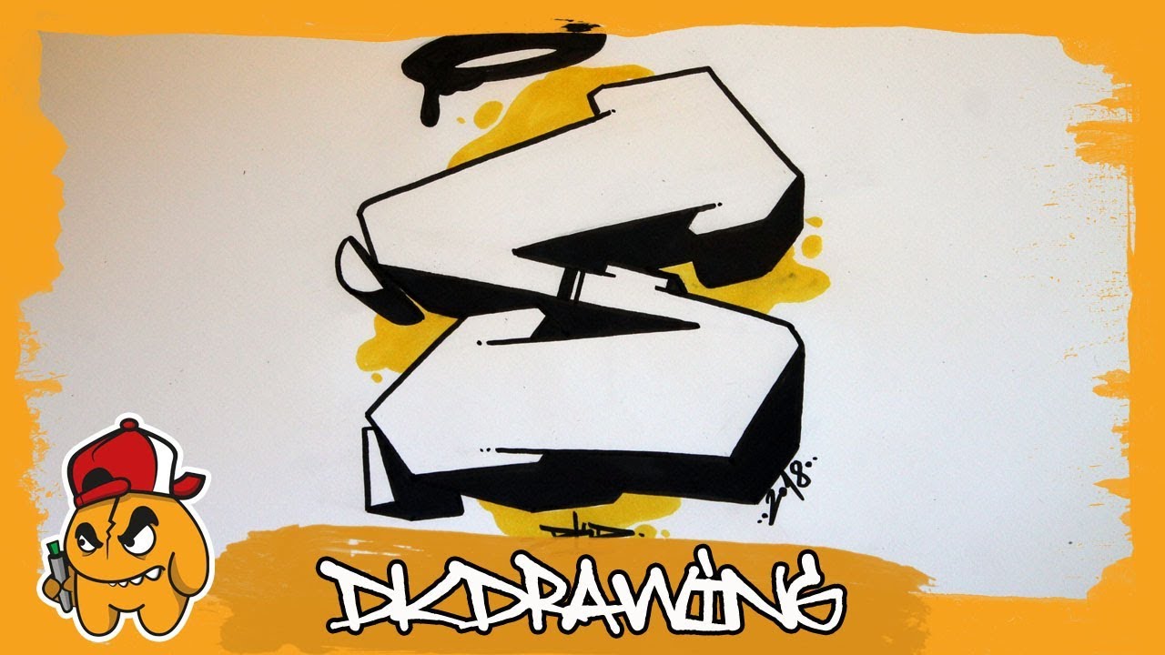 Graffiti Alphabet Tutorial - How to draw graffiti letters - Letter S
