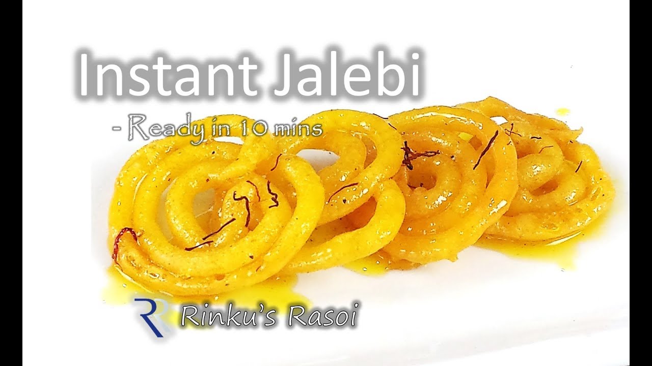 Instant Jalebi | Homemade ready in 10 Mins | Easy to make | RinkusRasoi