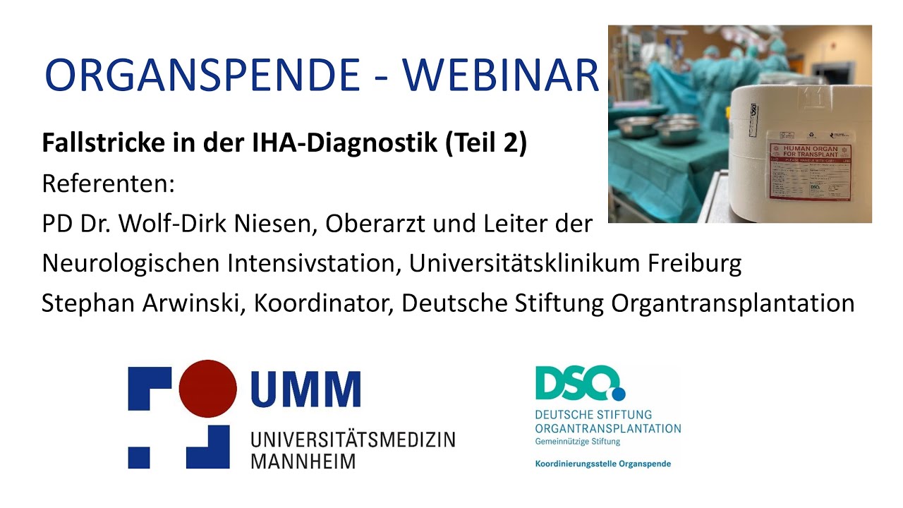 Organspende-Webinar: Fallstricke in der IHA-Diagnostik (Teil 2)