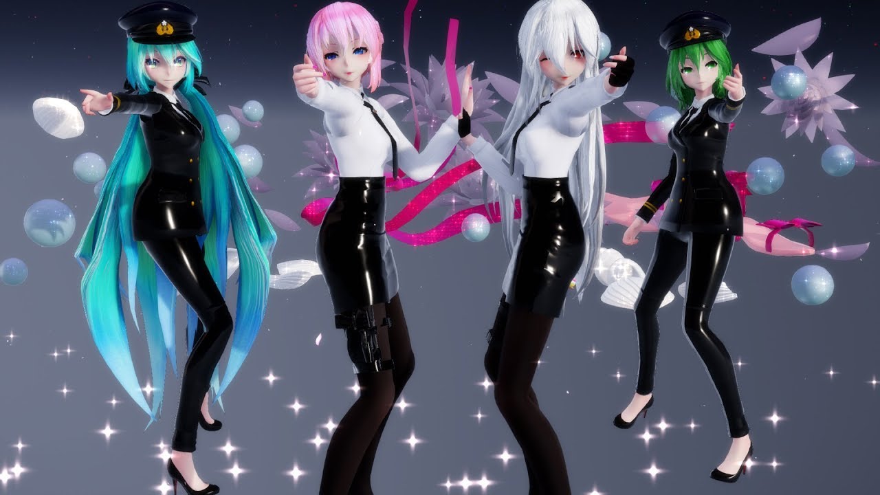 ♥MMD 4K ♥REVOLVER•Haku•Miku•Luka•Gumi ❤◕㉨◕❤