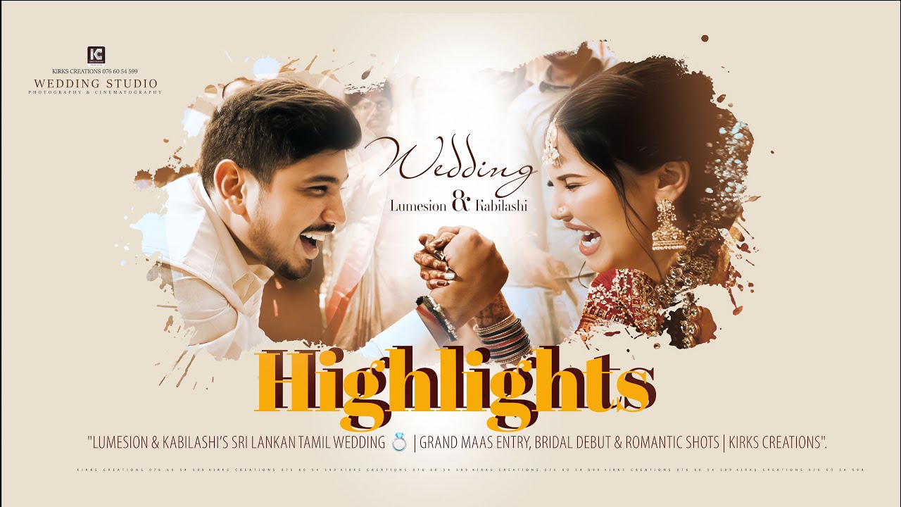 💍 “Lumesion 💘 Kabilashi | Negombo Tamil Wedding | Kalyaanam Ooru Celebration | Kirks Creations 4K”