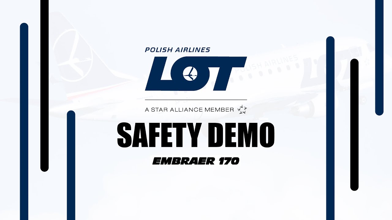 Safety demo - LOT Polish Airlines - Embraer 170