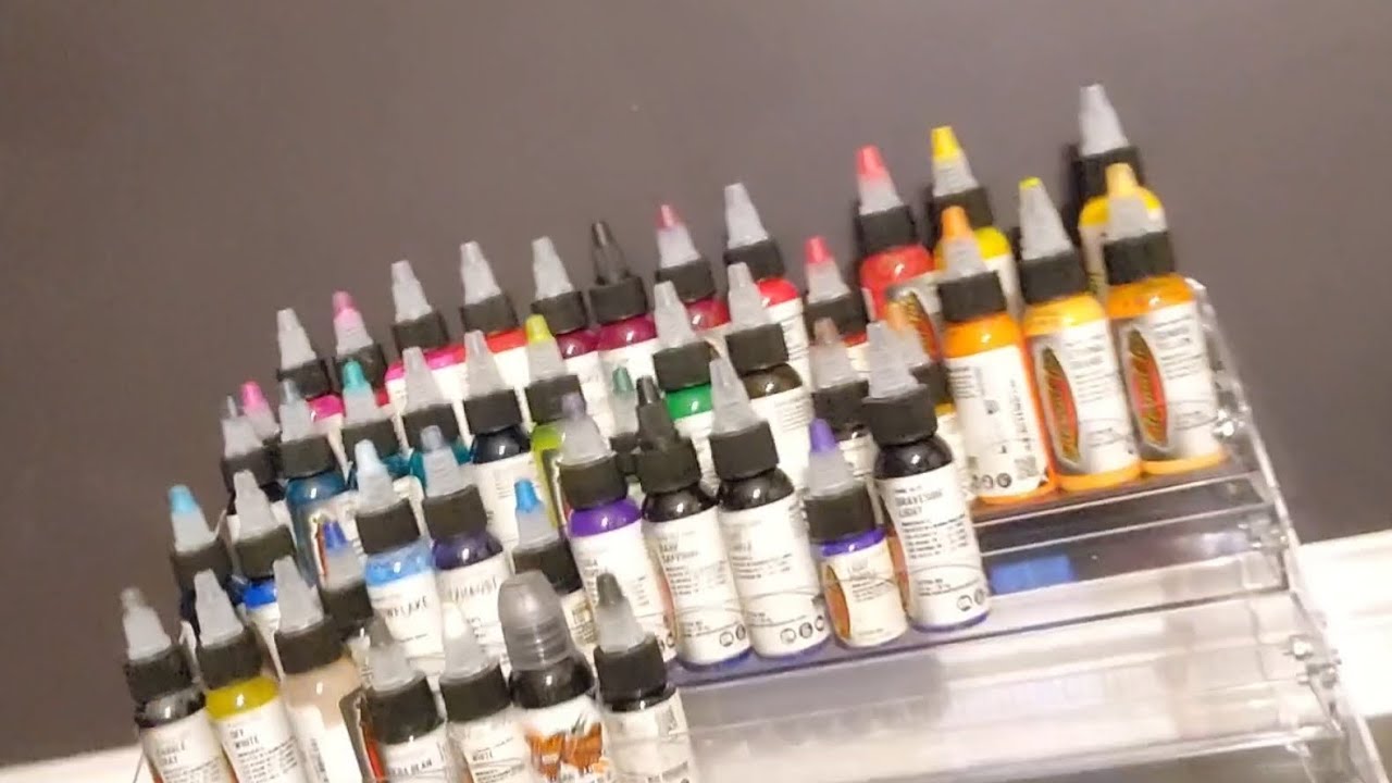 cq acrylic nailpolish holder as a budget tattoo ink holder