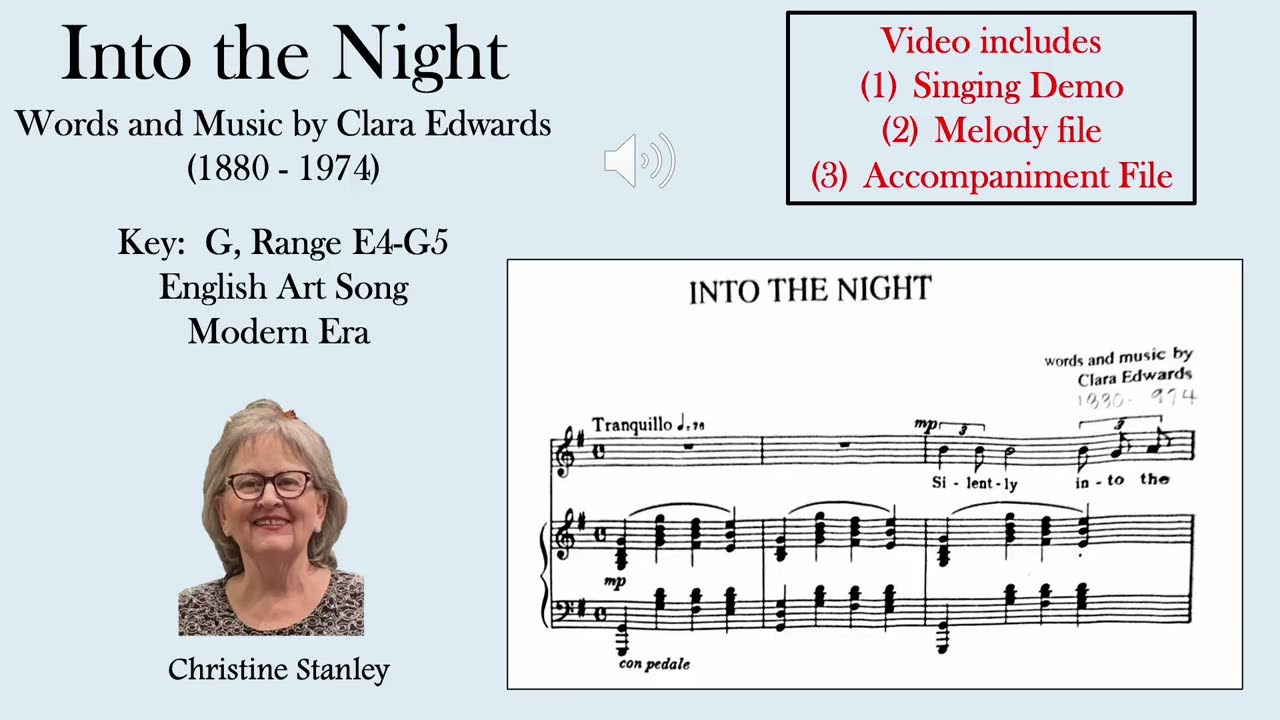 Into the Night by Clara Edwards LEARNING VIDEO @Ms.StanleySings