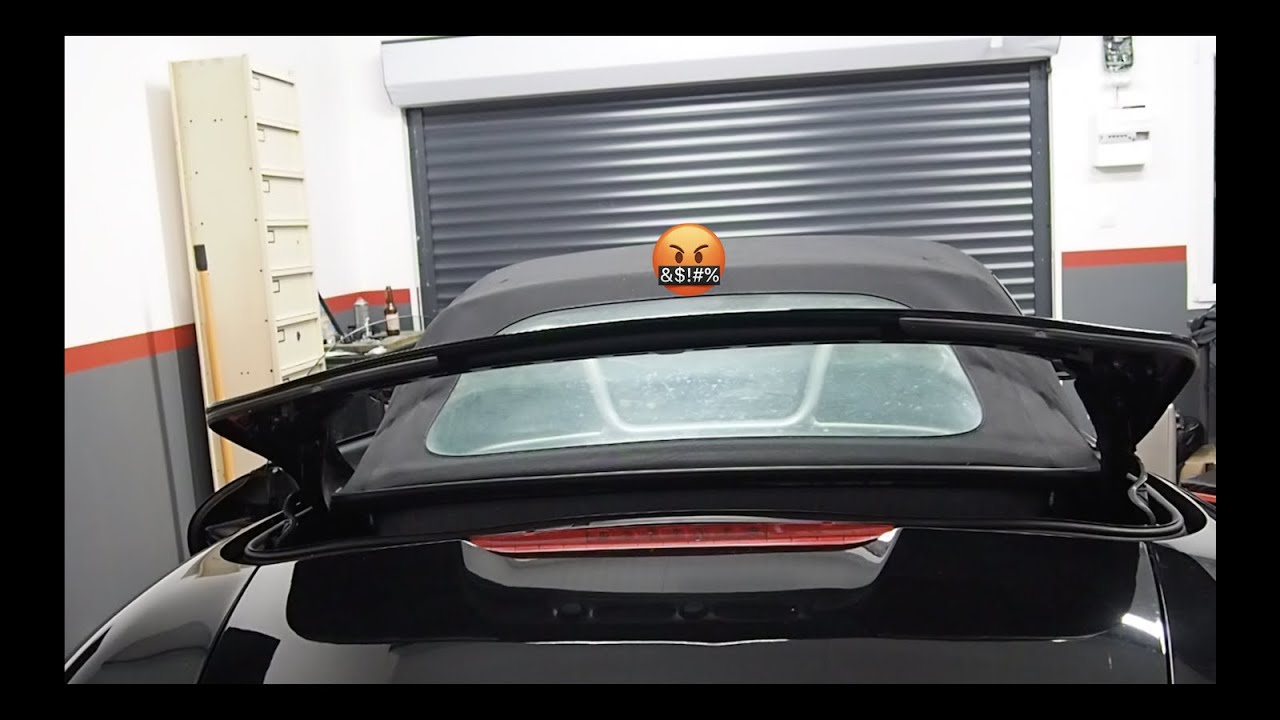 VA FALLOIR BANQUER !!! Porsche boxster 986 Couvre capote HS / Système de fermeture en VRAC ! 😨