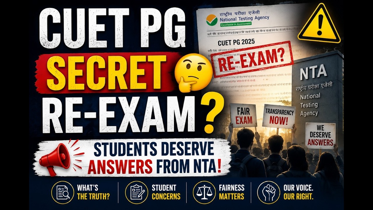 CUET PG Secret Re-Exam? 🤔 Students Deserve Answers From NTA!