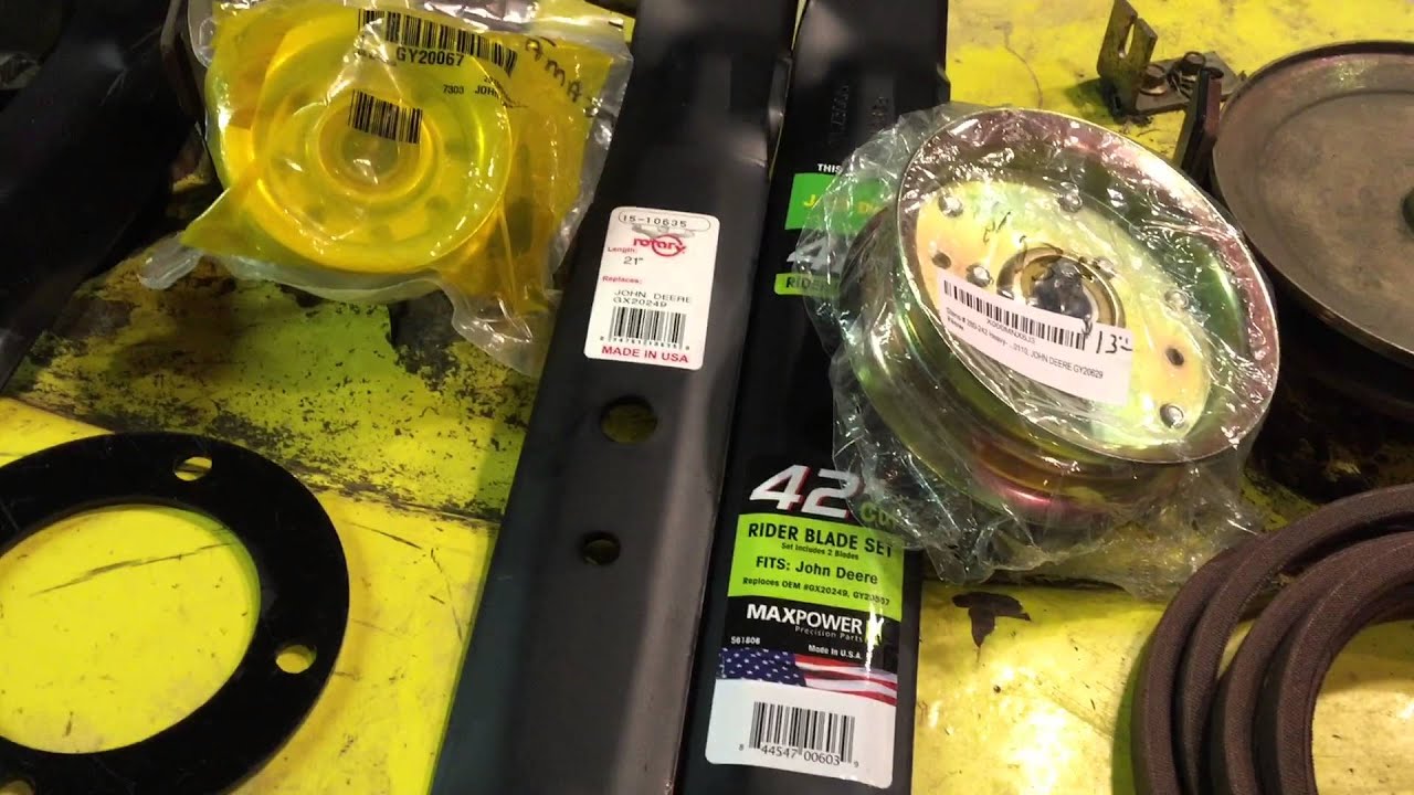 What you need 2 know before attempting to repair John deere 100 series deck & some Scott's and Sabre