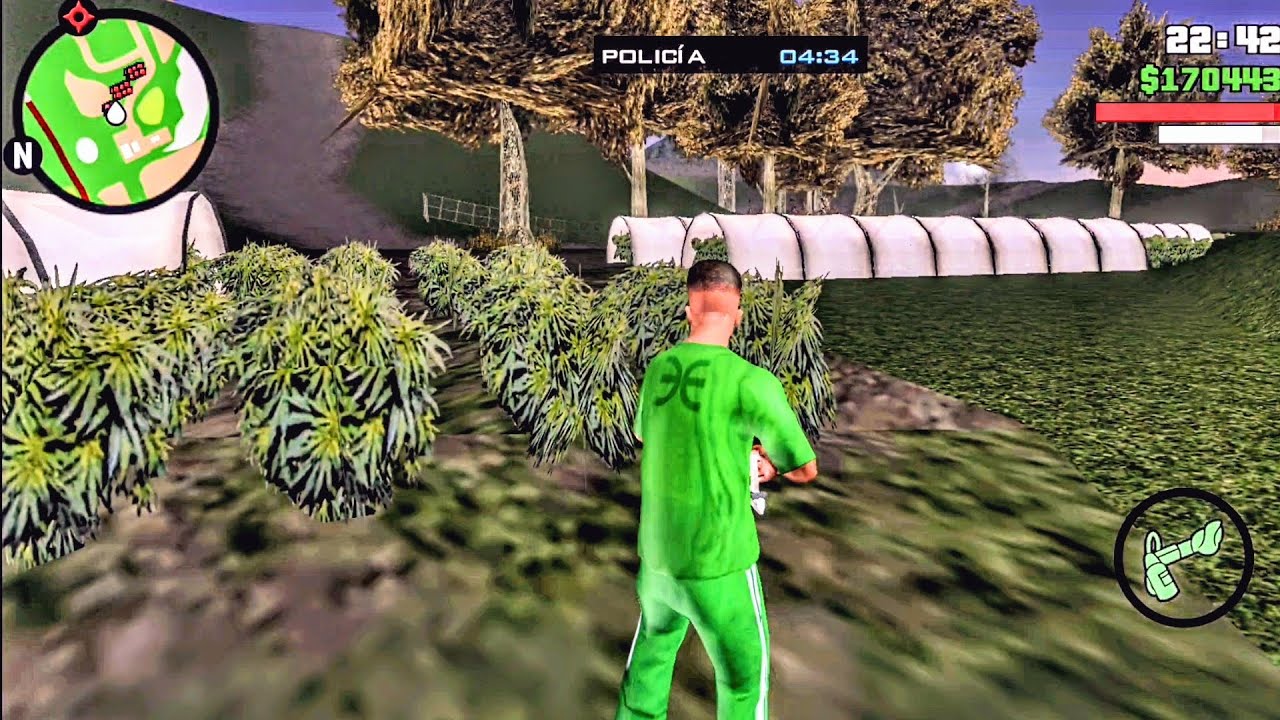 GTA San VOCÊ VAI PRA SAN FIERRO - QUEIMANDO A PLANTAÇÃO DE MACONHA 🍁