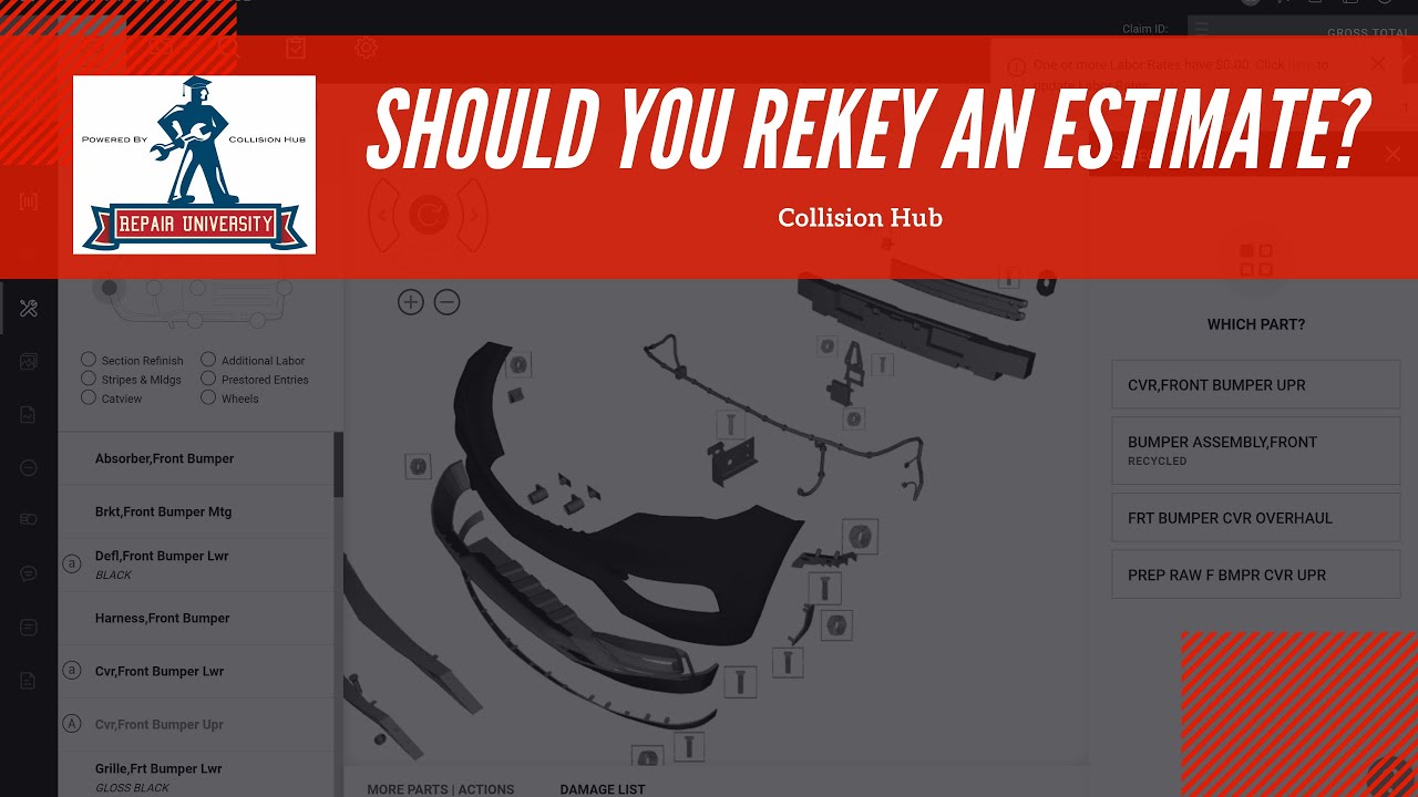 Repair University: Rekey Of Insurer Estimates