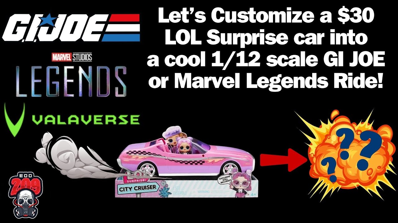 GI JOE MARVEL LEGENDS VALAVERSE 1/12th scale CUSTOM Vehicle from an LOL Surprise Affordable car!
