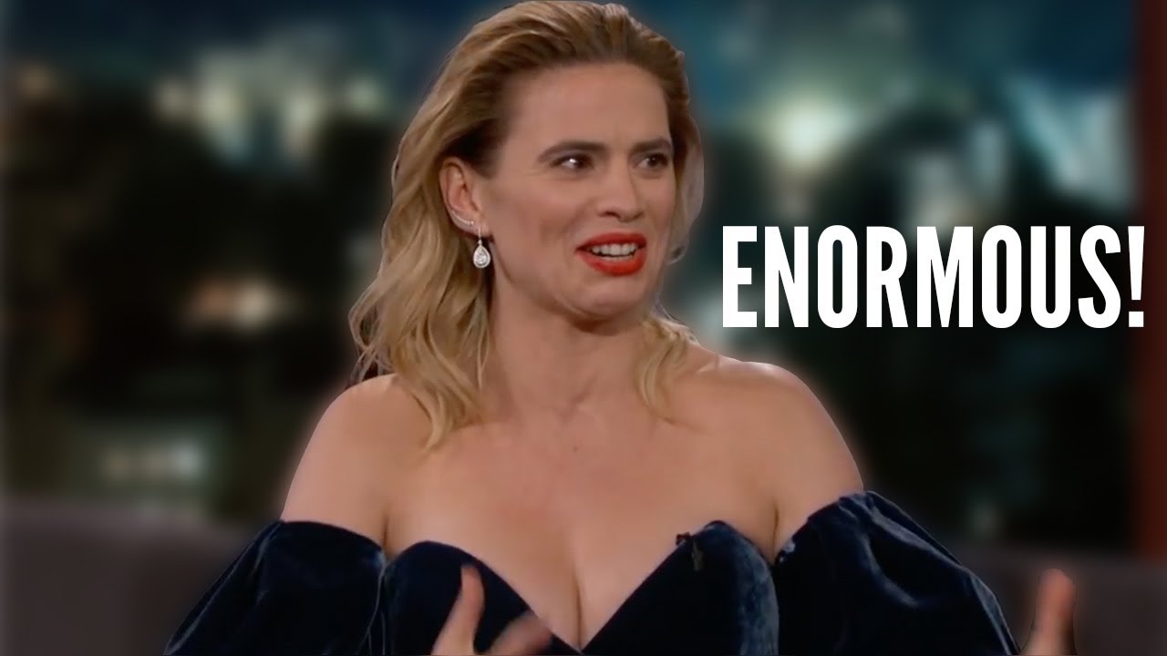 Hayley Atwell's obsession over Chris Evans' pecs.