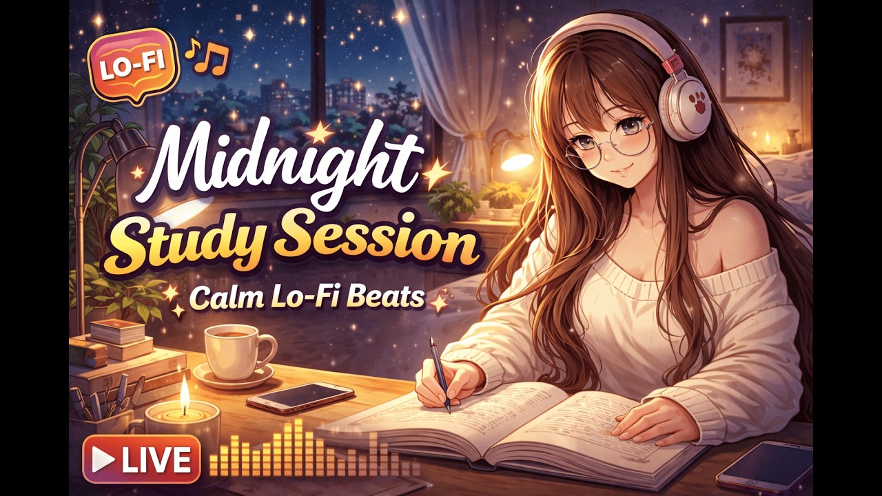 Midnight Study Session ✨ Calm Lo-Fi Beats