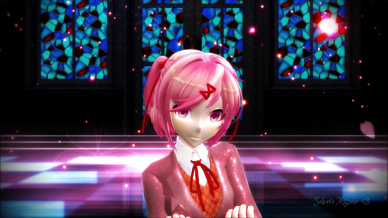 {MMD} DDLC Follow the Leader (Monika x Natsuki)