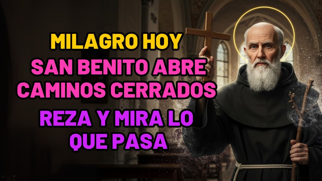 💥 Milagro URGENTE HOY: San Benito abre caminos cerrados — Reza y mira lo que pasa