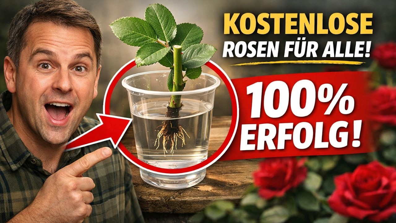 KOSTENLOSE Rosen für alle! Die 100%-Erfolgs-Methode: So wurzelt JEDER Rosensteckling!