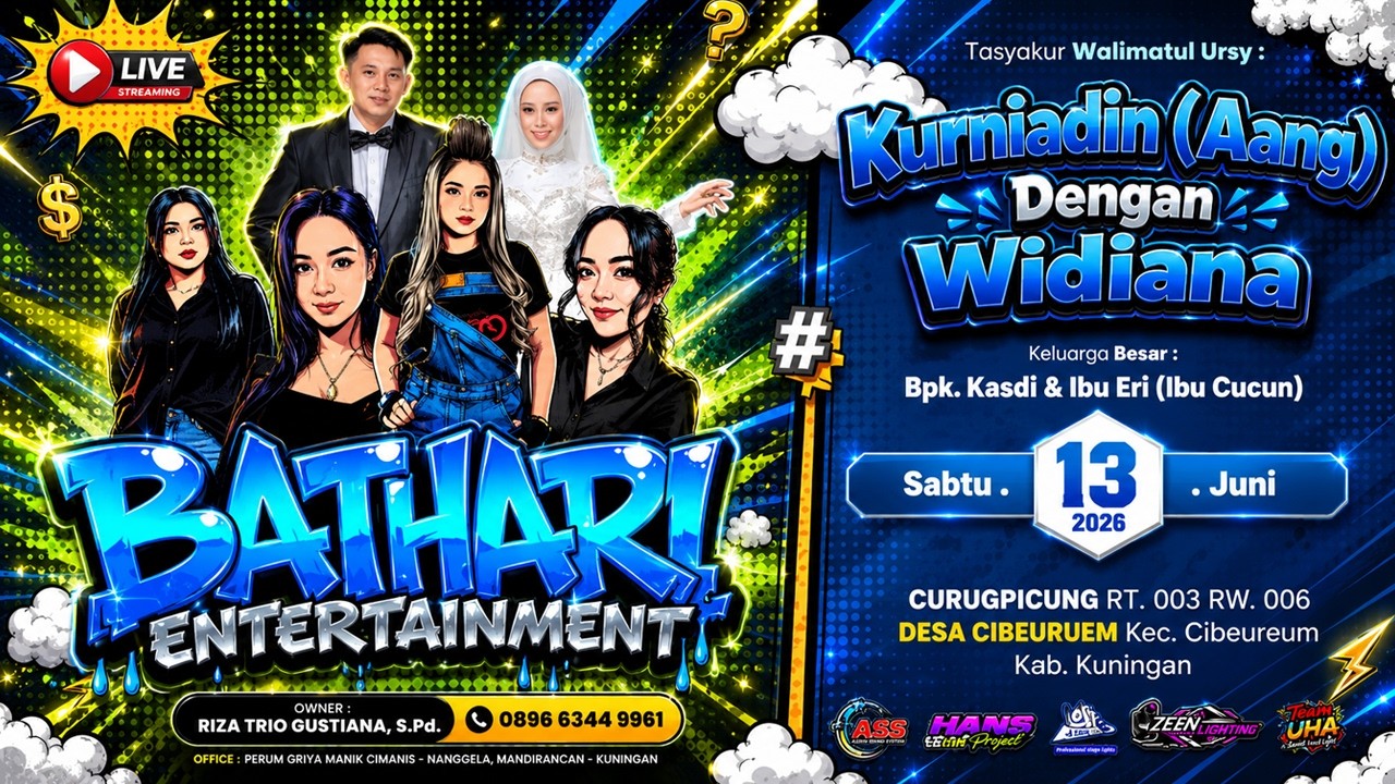 🔴 LIVE BATHARI ENTERTAINMENT PERNIKAHAN : KURNIADIN (AANG) dg WIDIANA || 13.06.2026 || Sesion 1