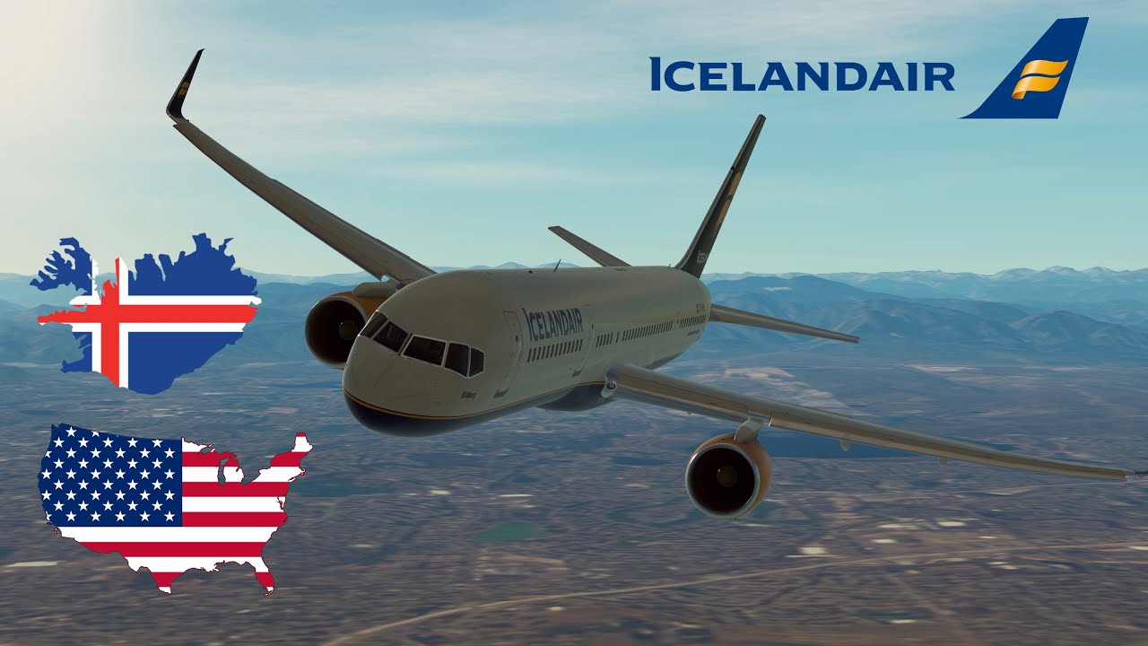 Infinite Flight GLOBAL: Рейкьявик (KEF) — Денвер (DEN) | ЗАМЕДЛЕННАЯ СЪЁМКА | Iceland Air | Boein...
