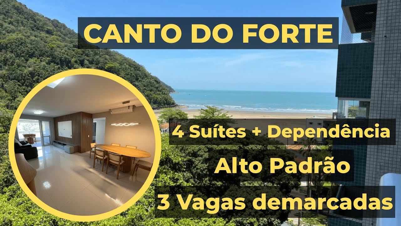 #02 APARTAMENTO ALTO PADRÃO NO FORTE - 4 SUÍTES + DEPENDENCIA - VISTA MAR - PRAIA GRANDE/SP