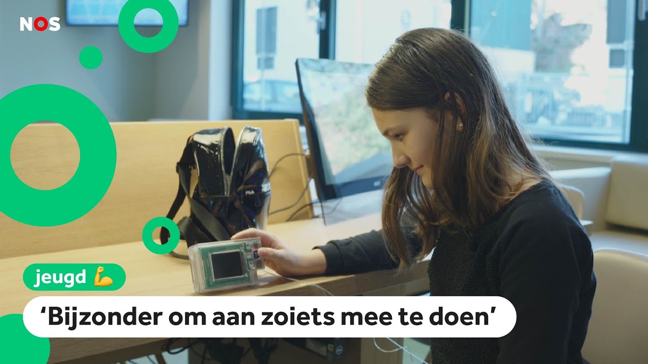 Vera en Annelin testen apparaat voor hun ziekte diabetes