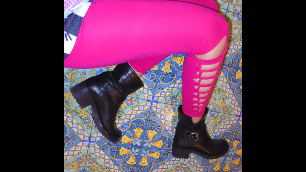 INSTANT FASHION SENZA CUCITURE / Come rinnovare un paio di leggins -Tutorial by Diana Toto
