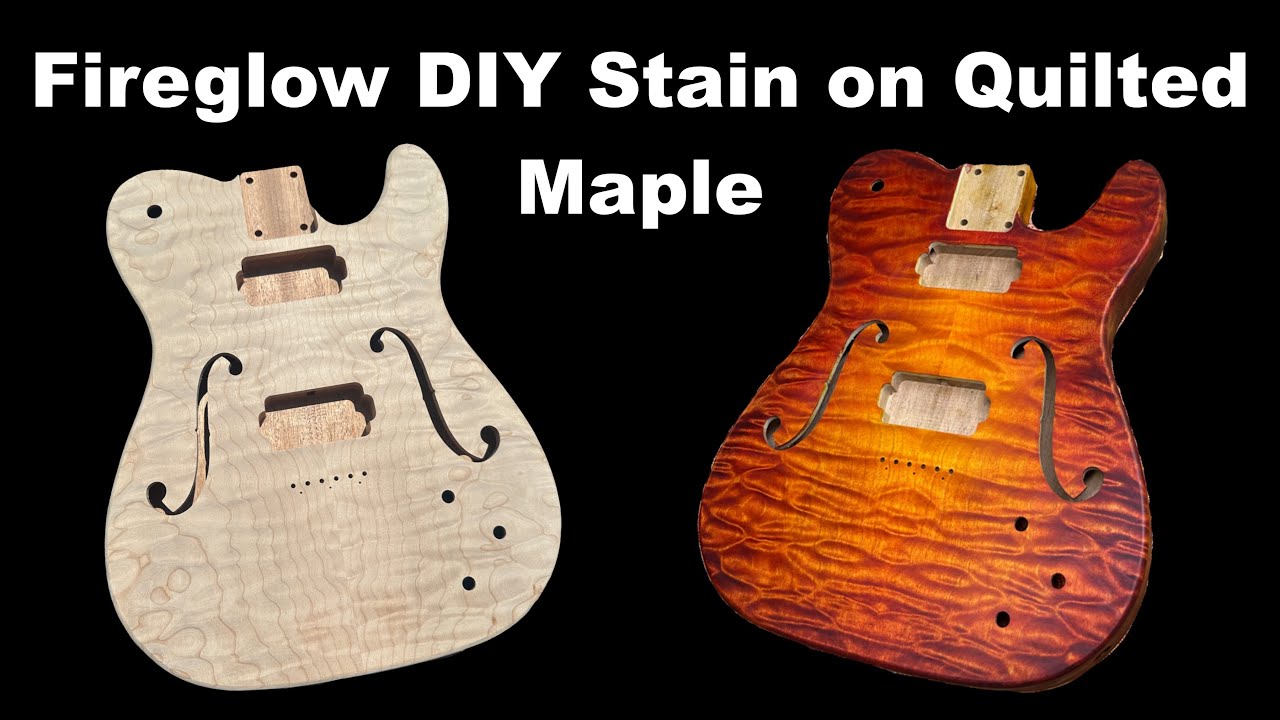 Fireglow DIY Stain on Quilted Maple