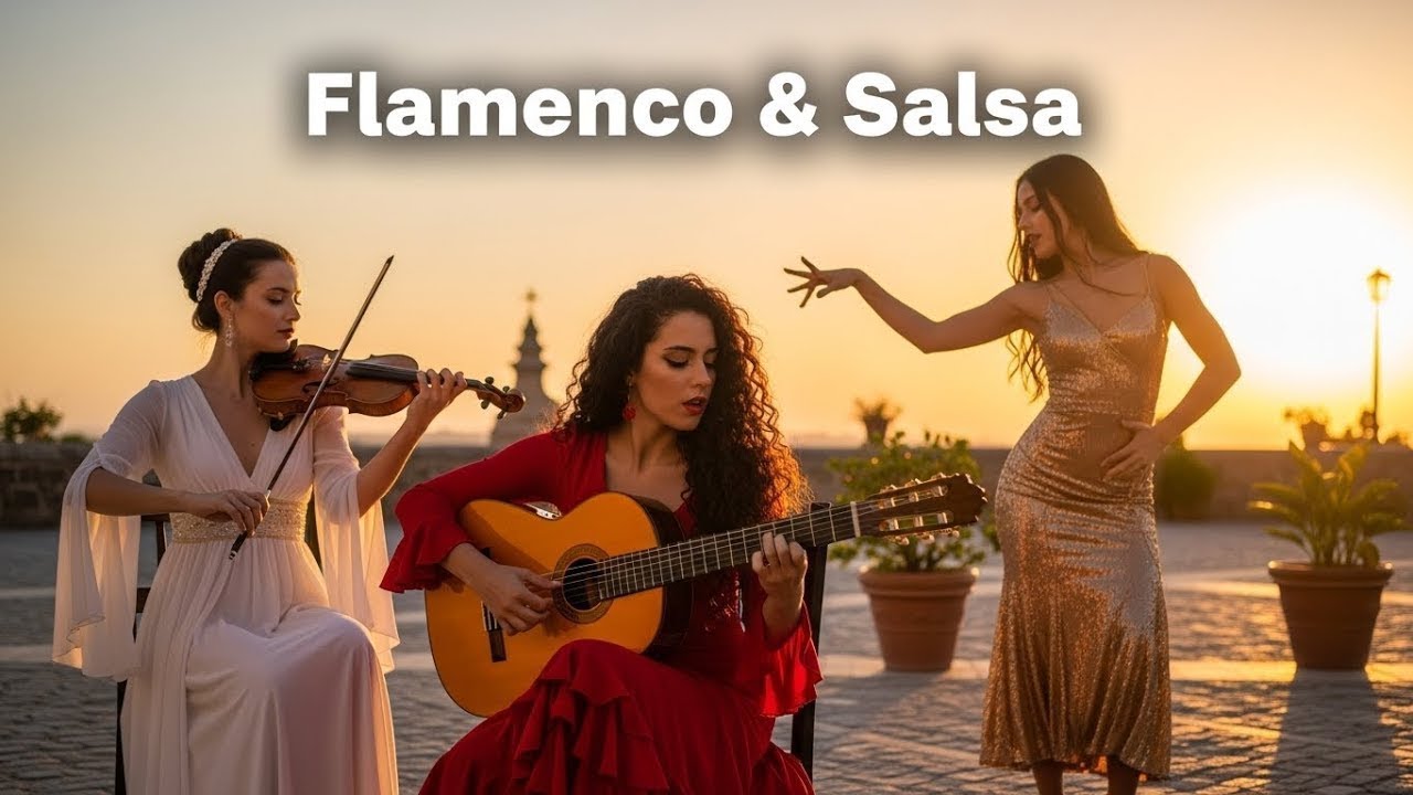 Flamenco Violin Salsa LIVE | Romantic Latin Instrumentals