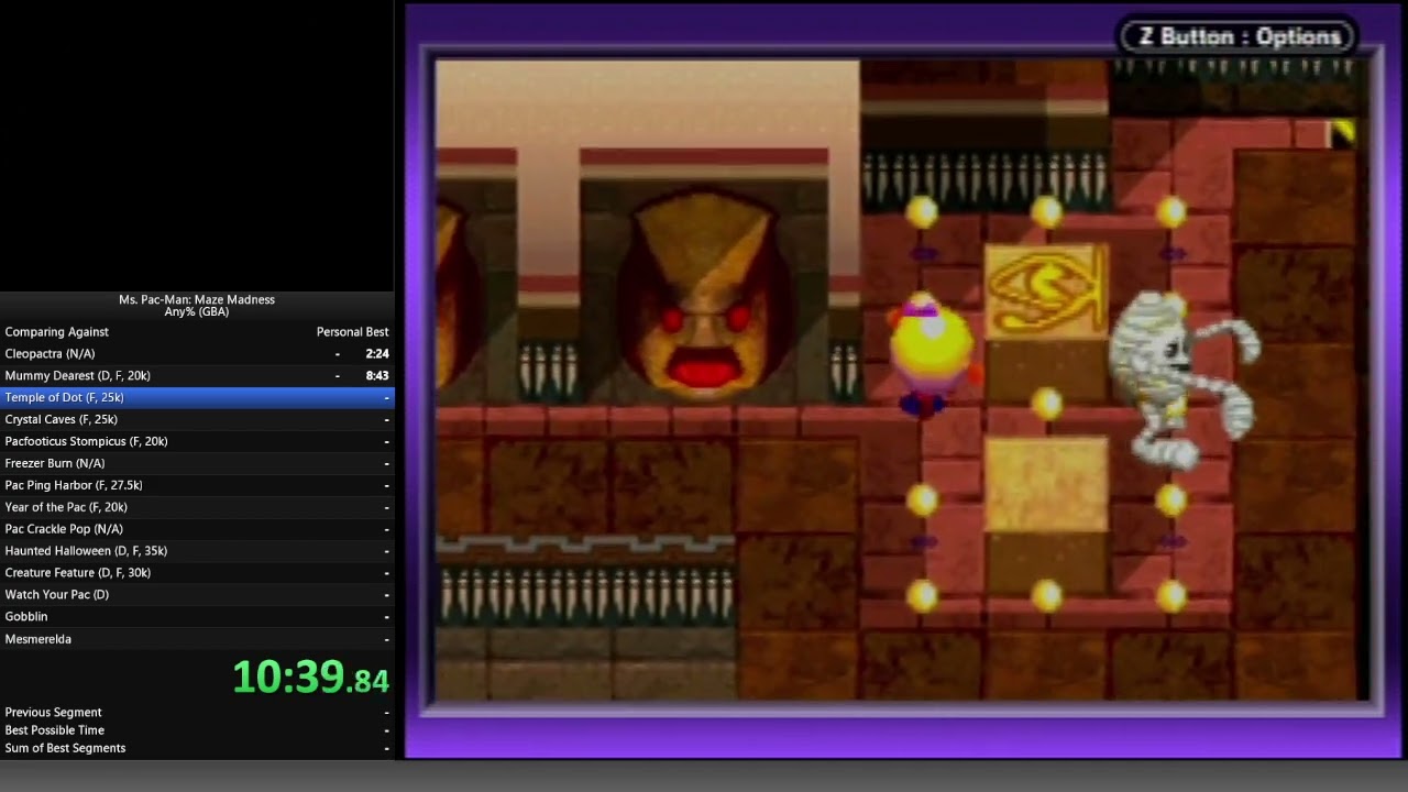 Ms. Pac-Man Maze Madness (GBA) | any% in 59:53