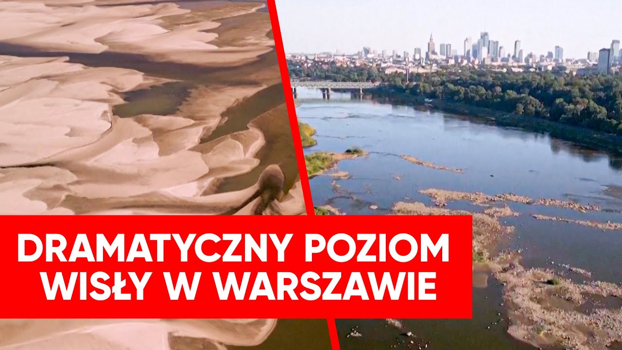 Rekordowo niski poziom Wisły w Warszawie. Zabraknie wody w kranach?