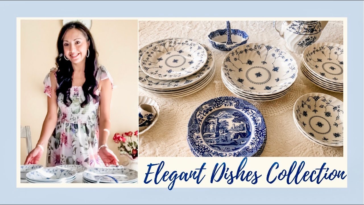 Elegant Blue and White Dishes | Fine China Collection by Italian Spode, Finlandia Churchill