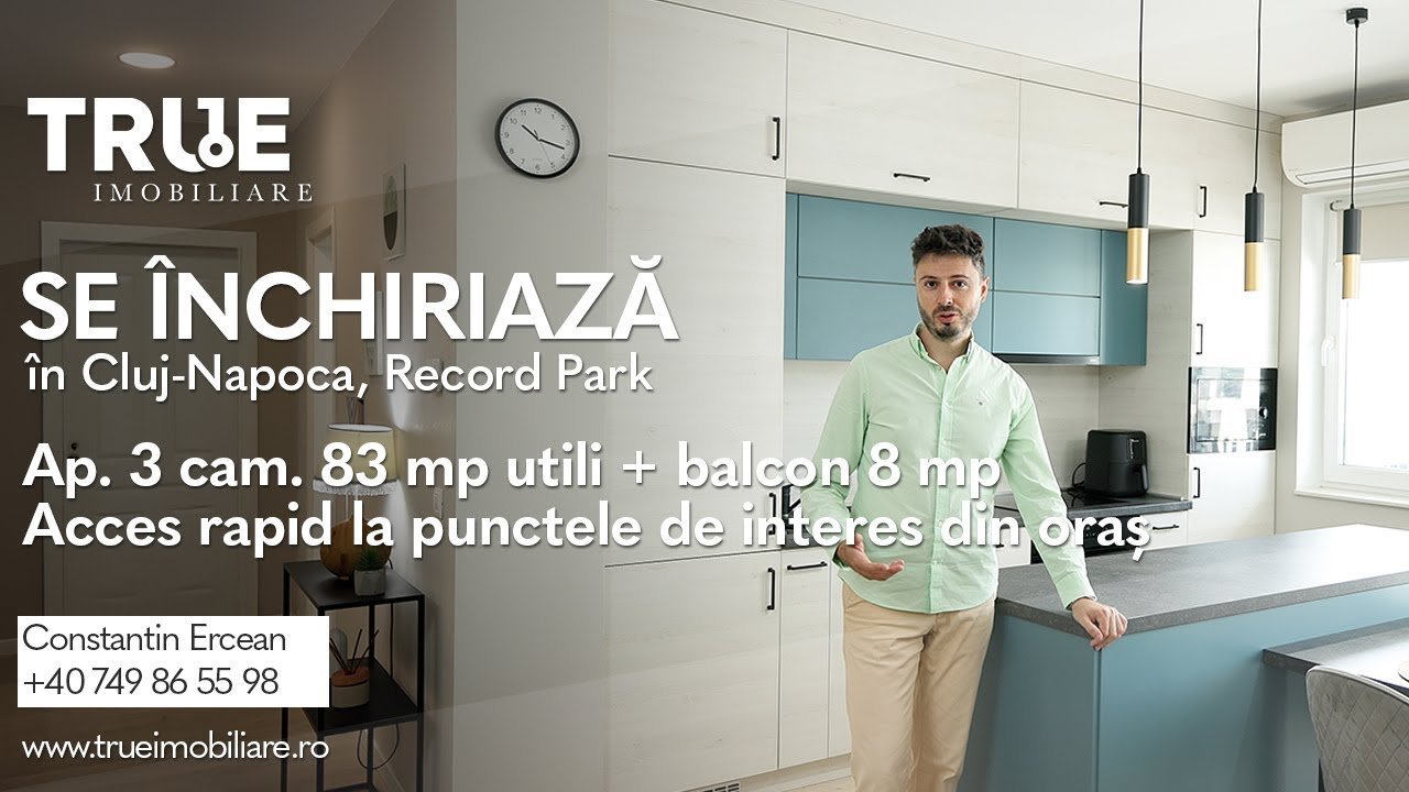 🏢 Apartament modern de închiriat în Record Park – Cluj-Napoca