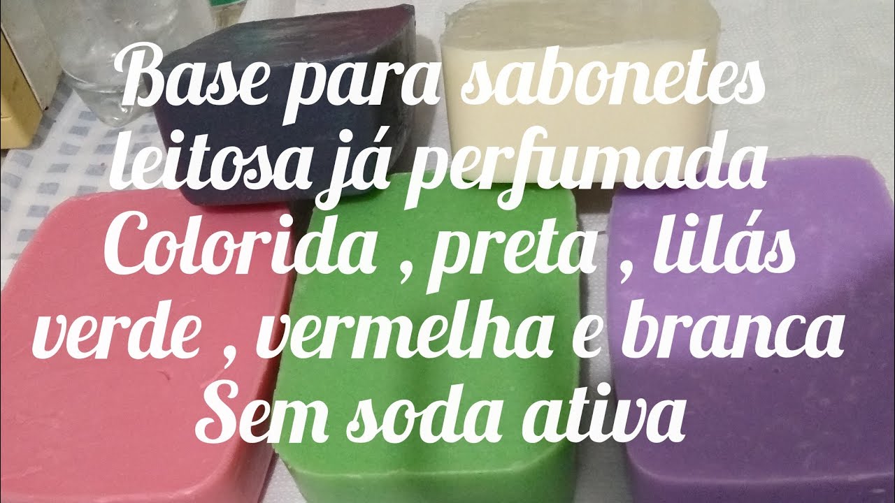 Base para sabonetes leitosa já perfumada colorida,preto🖤lilás💜verde💚vermelho❤branca⚪sem sodaativa