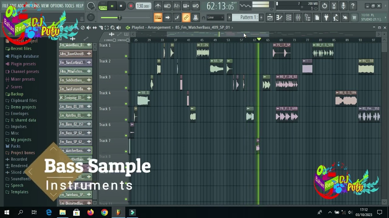 Bagi-Bagi Bahan Remix  No Password Part 21 // Bass Instrument FL Studio