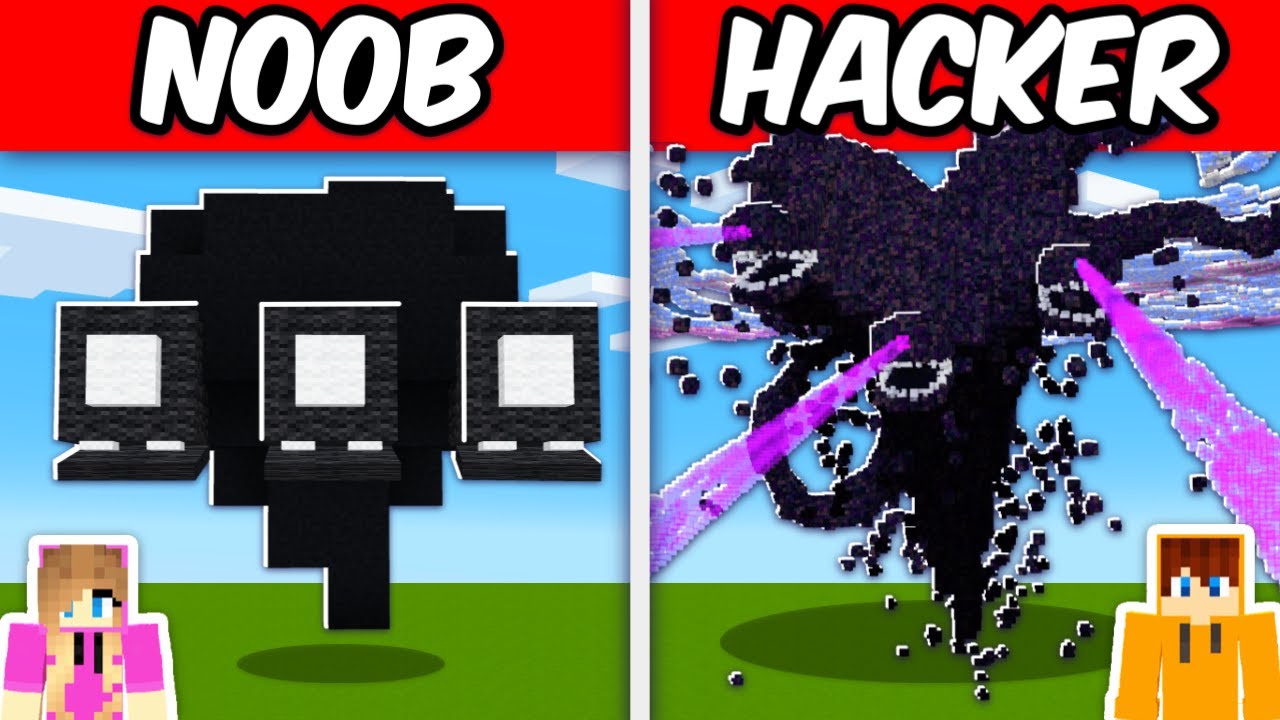 NOOB vs HACKER: WITHER STORM BUILD CHALLENGE