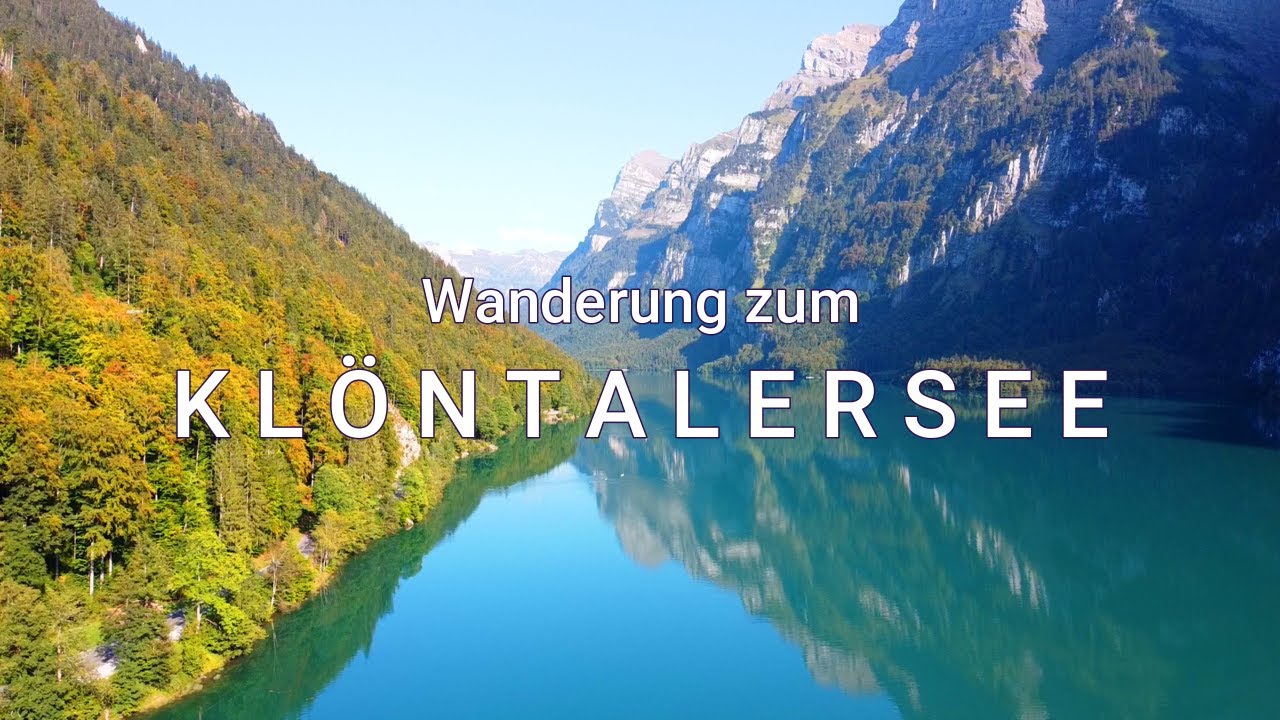 Wandern zum Klöntalersee im Kanton Glarus, Schweiz