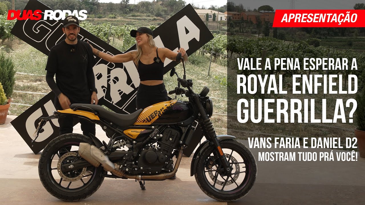 GUERRILLA 450 SÓ EM 2025! VALE A PENA ESPERAR POR ESSA ROYAL ENFIELD? D2 E VANS RODARAM E COMENTAM