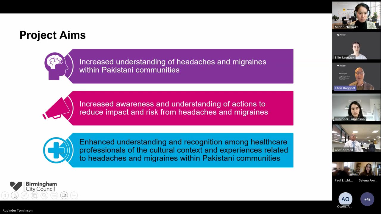 Lunch & Learn: Co-production with Pakistani Communities - Learnings from the BCIAHP migraine project