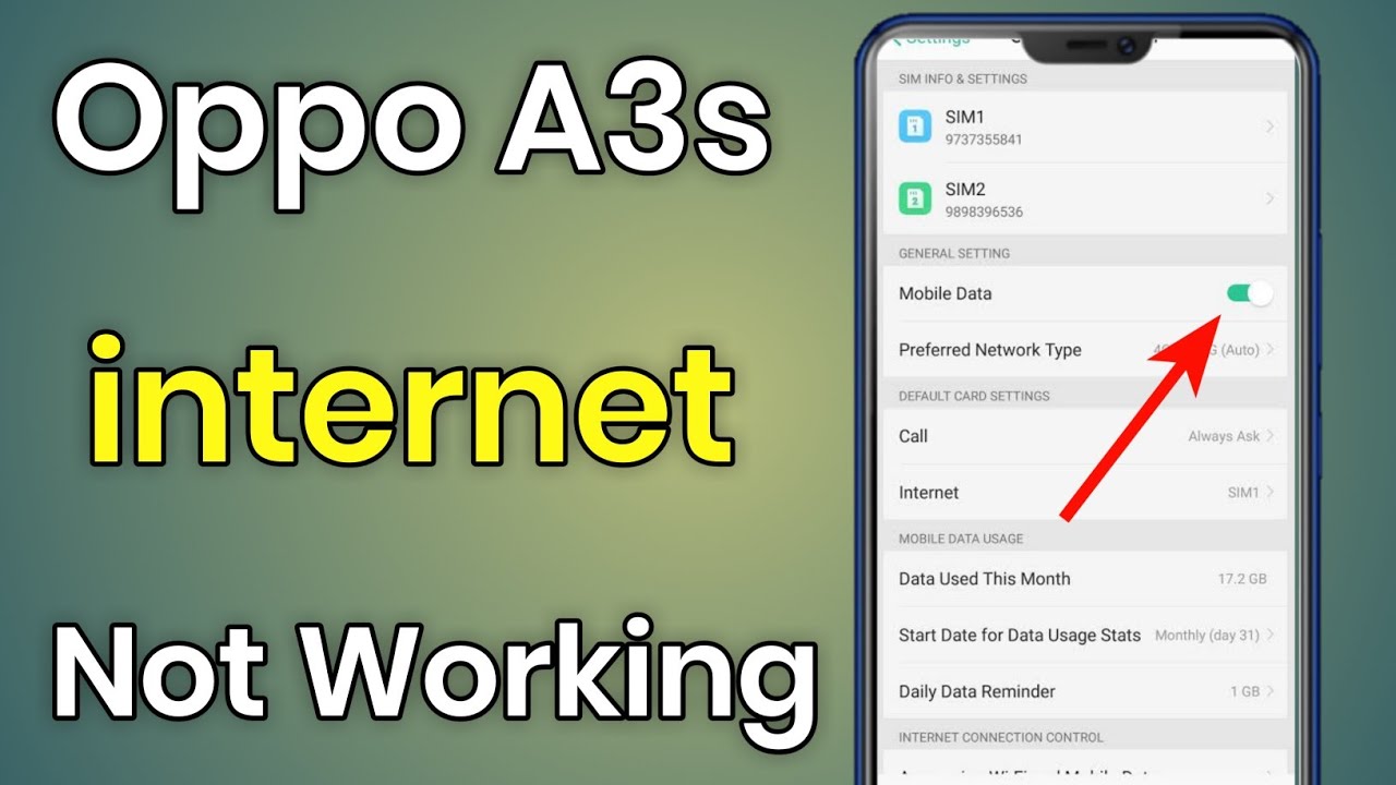 Oppo A3S Internet Not Working | Oppo A3S Network Problem Solution