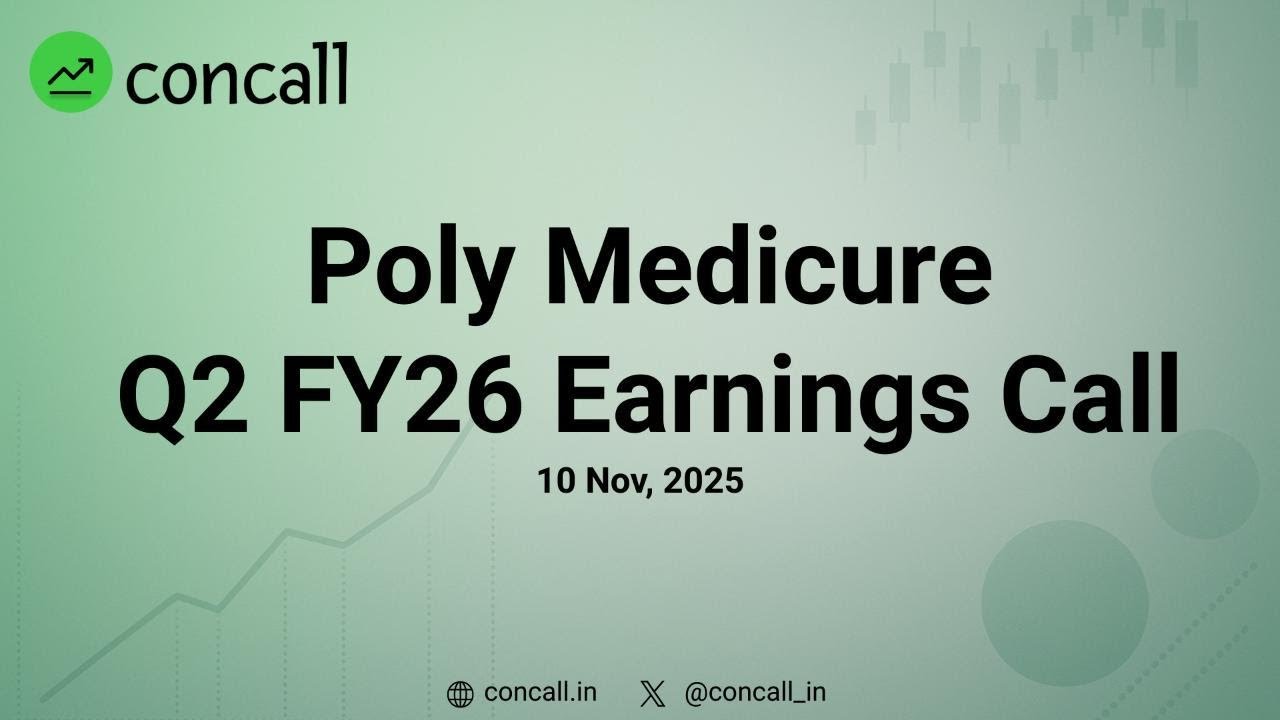 Poly Medicure Q2 FY26 Earnings Conference Call | Concall.in