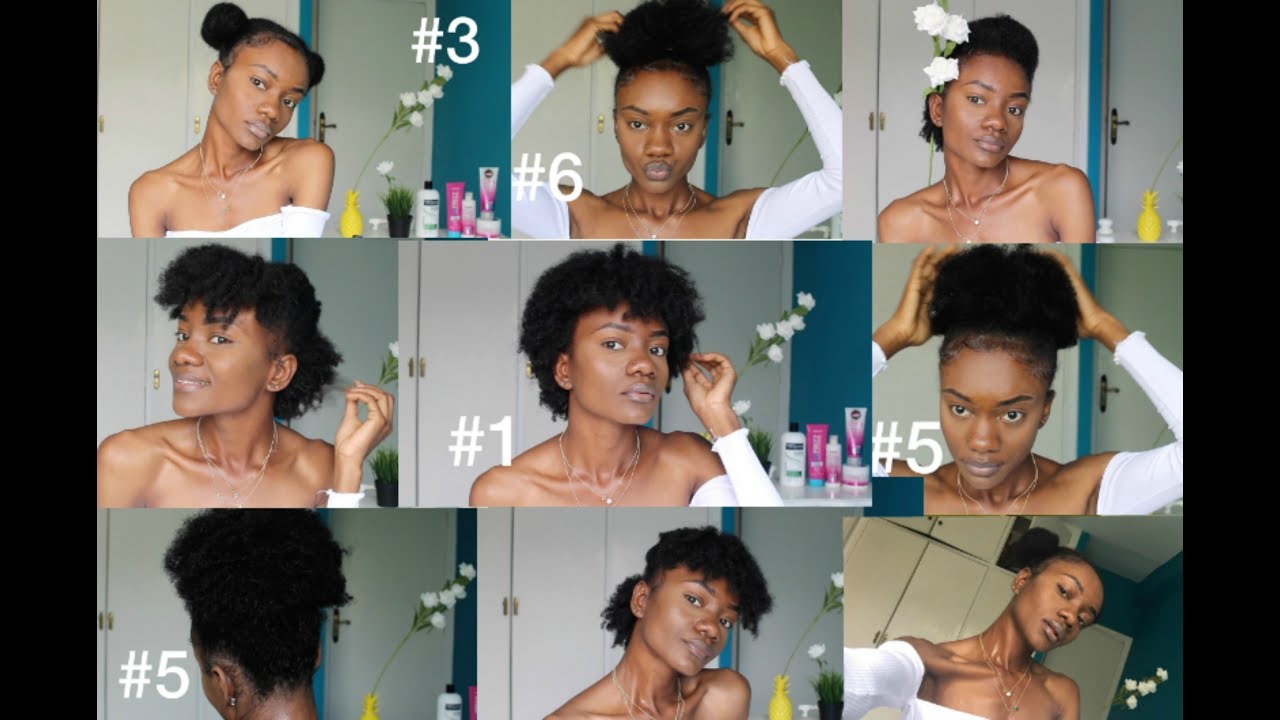 6 jolies coiffures simples et rapides pour les cheveux crepus || grace mackuson