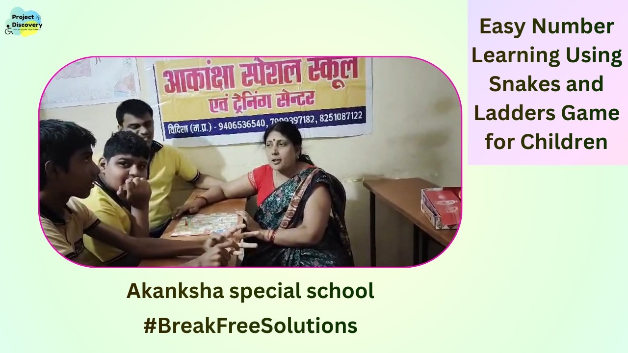 Learning Numbers Using Snakes and Ladders game | Inclusive Education | BreakFreeSolution