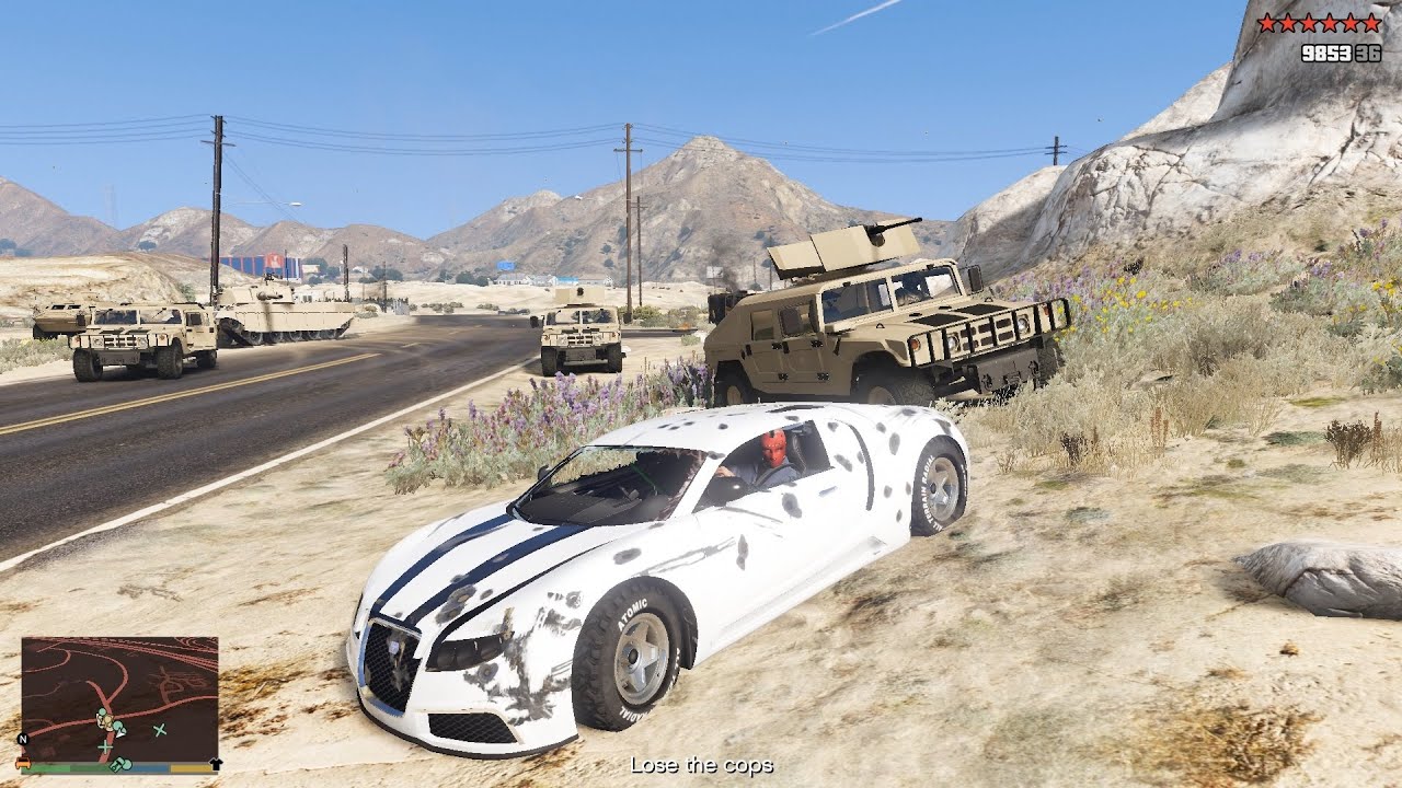 GTA V The Golden Train Heist + 10 Star Police Chase Escape(RDE 4.0.2)